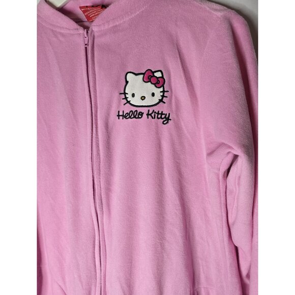 Hello Kitty 2012 Footed Pajamas Pink One Piece Jumpsuit Size Small- RARE HTF - Picture 5 of 10